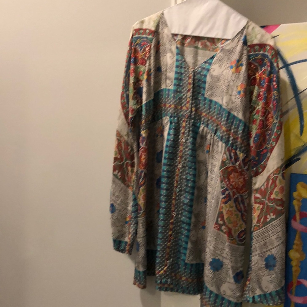 Johnny was silk tunic